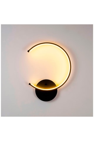 Ledwandlamp Moon - Zwart