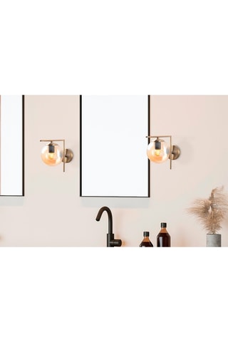 Wandlamp - Koperkleurig en Wit