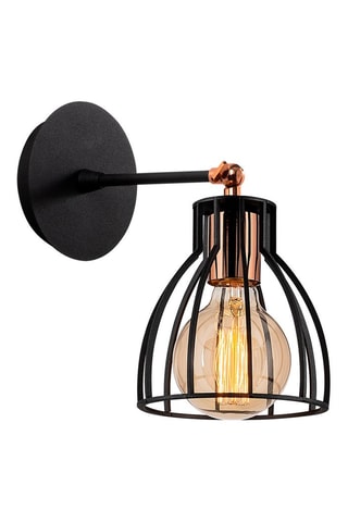 Wandlamp Zwart en Koperkleurig