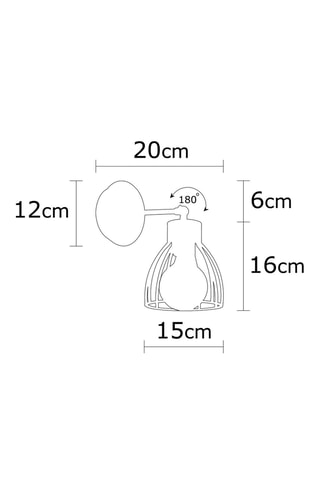 Wandlamp Zwart en Koperkleurig