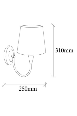 Wandlamp Prado - Wit en Goudkleurig
