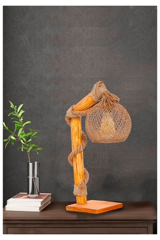 Houten Tafellamp Canasta Naturel