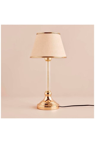 Tafellamp Beige en Goudkleurig