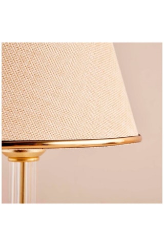Tafellamp Beige en Goudkleurig
