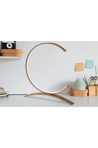 Ledtafellamp Moon Goudkleurig