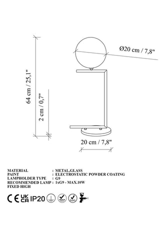 Tafellamp - Zwart en Wit - 10 W