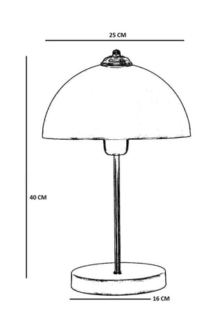 Houten Tafellamp Lungo -  Zwart - 60 W