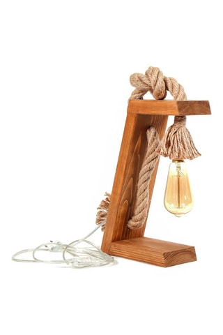 Rubberhouten Tafellamp KN13 - Naturel - 40 W