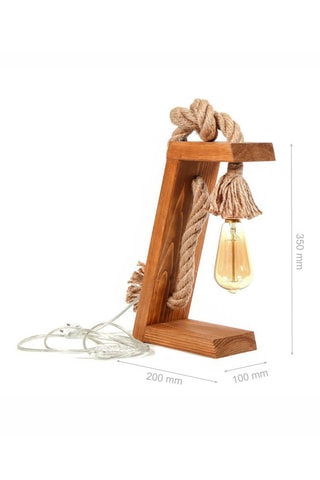 Rubberhouten Tafellamp KN13 - Naturel - 40 W