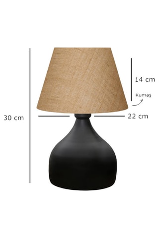 Tafellamp AYD - Beige en Zwart - 40 W 