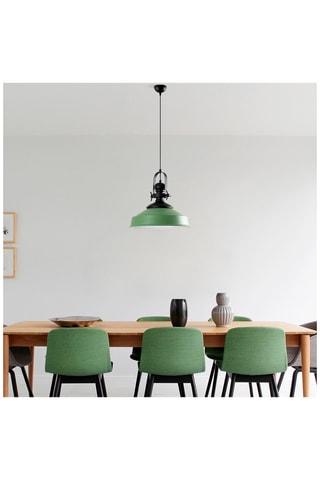 Hanglamp Craft - Zwart en Groen - 40 W