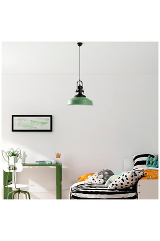 Hanglamp Craft - Zwart en Groen - 40 W