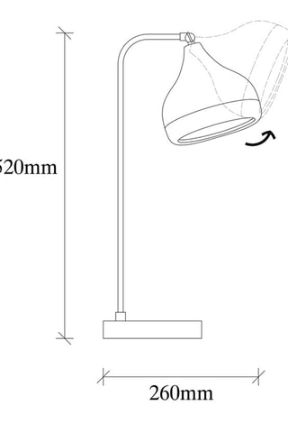 Tafellamp Yildo - Wit en Goudkleurig - 100 W