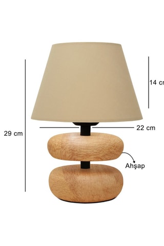 Houten Tafellamp - Naturel - 40 W