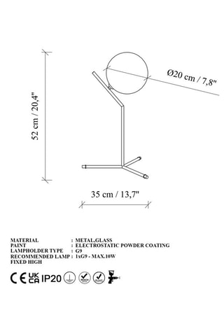 Tafellamp - Goudkleurig - 10 W