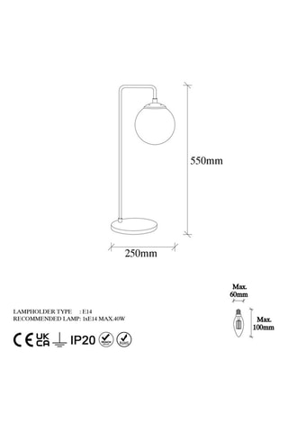 Tafellamp Viran - Goudkleurig - 40 W