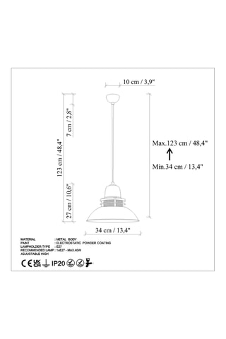 Hanglampen - Hemelsblauw - 40 W