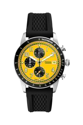 Silicone Quartz Horloge - Tachymeter en Chronograaf - Zwart