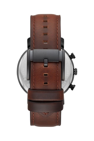 Leren Quartz Horloge Bruin en Zwart