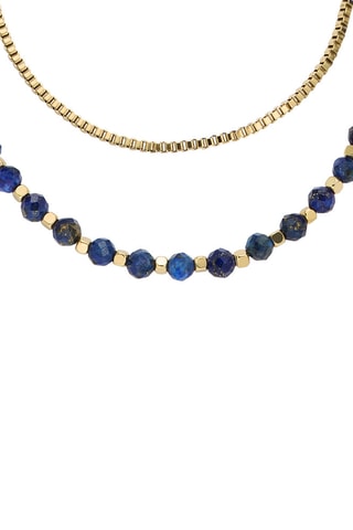 Ketting - Goudkleurig en Marineblauw