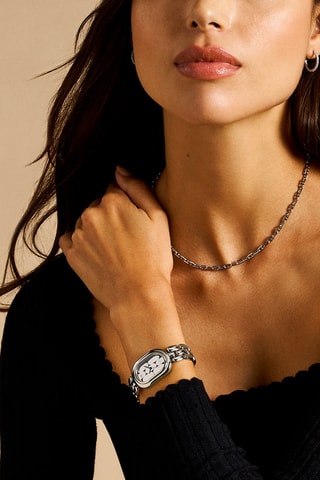 Stalen Quartz Horloge - Zilverkleurig