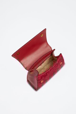 Sac à main en velours Stephi - Rouge