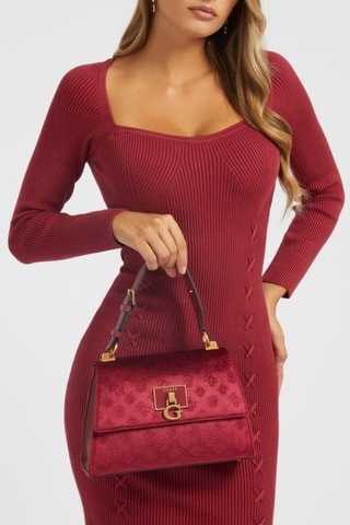 Sac à main en velours Stephi - Rouge