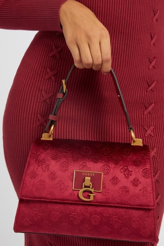 Sac à main en velours Stephi - Rouge