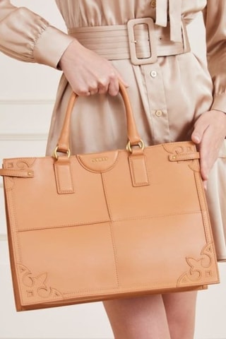 Handtas en cuir Isa - Bruin