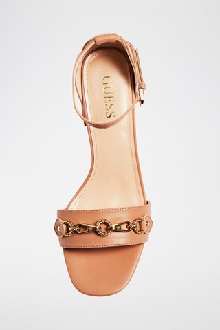 Leren Sandalen met Hak - Camel