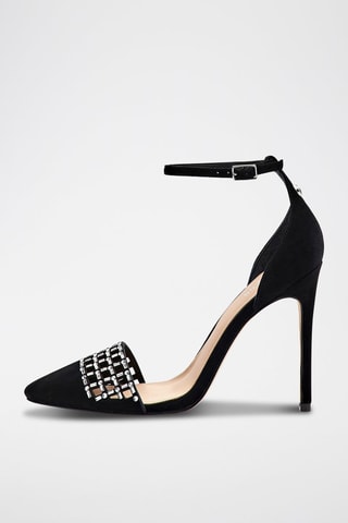 Nubuck Sandalen met Hak Renate - Zwart