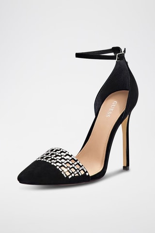 Nubuck Sandalen met Hak Renate - Zwart