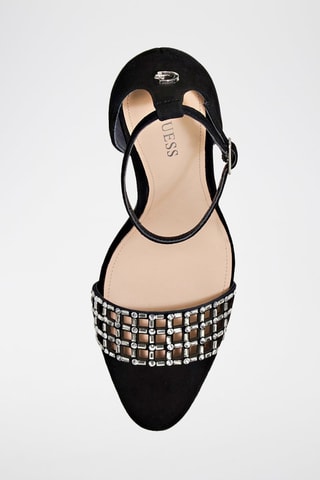 Nubuck Sandalen met Hak Renate - Zwart