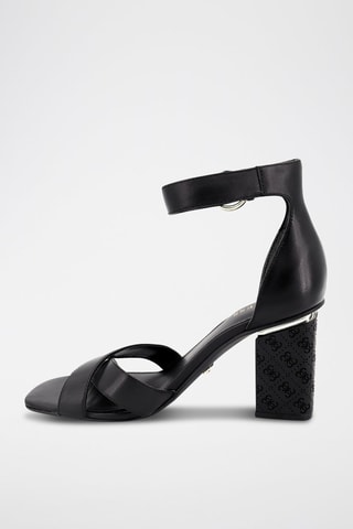 Leren Sandalen met Hak Yancy - Zwart