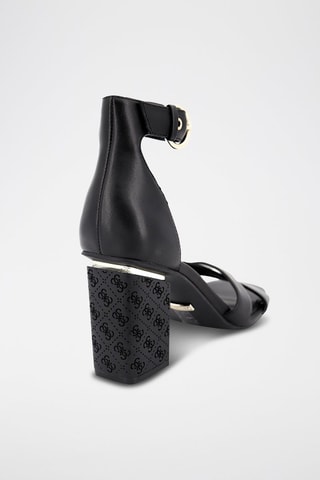 Leren Sandalen met Hak Yancy - Zwart