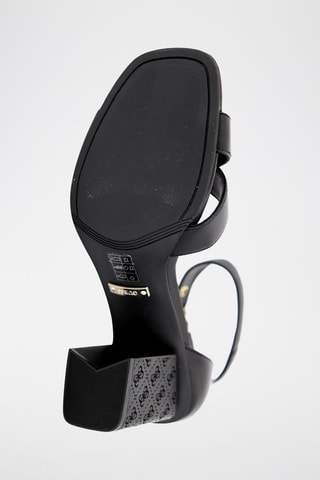 Leren Sandalen met Hak Yancy - Zwart