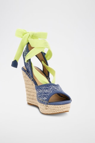 Sandalen met Sleehak Blauw