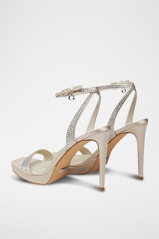 Zijden Sandalen met Hak - Grijs