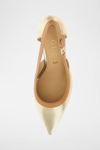 Leren Pumps - Goudkleurig en nude