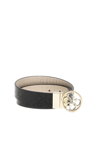 Dubbelzijdige Leren Riem - Zwart en beige