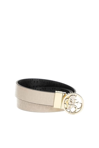 Dubbelzijdige Leren Riem - Zwart en beige