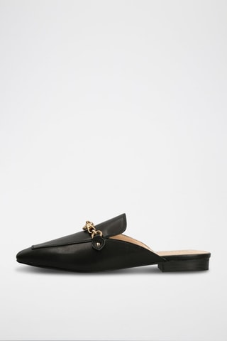 Mules en cuir - Noir