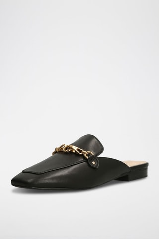 Mules en cuir - Noir