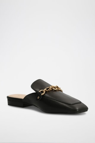 Mules en cuir - Noir