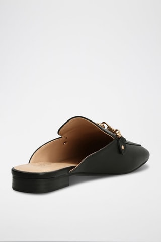 Mules en cuir - Noir