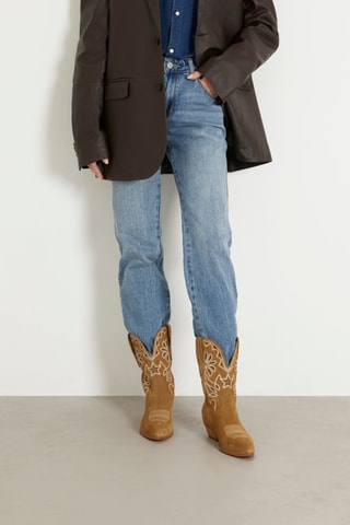 Nubuck Enkellaarzen - Bruin