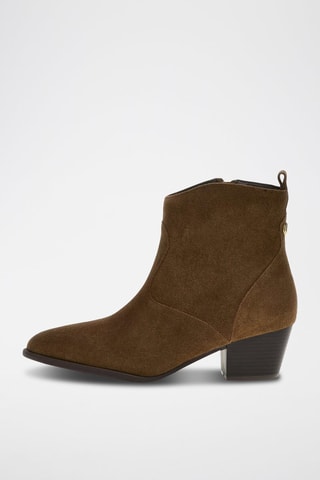 Nubuck Enkellaarzen - Camel