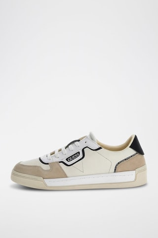 Leren Sneakers Strave - Wit en Beige