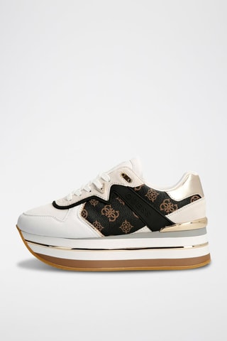 Platform Sneakers Harinna - Bruin en Wit