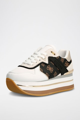 Platform Sneakers Harinna - Bruin en Wit